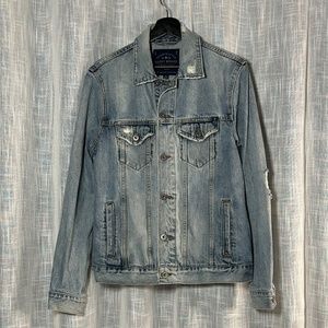 Vintage Lucky Brand Distressed Denim Jacket Men's SZ M